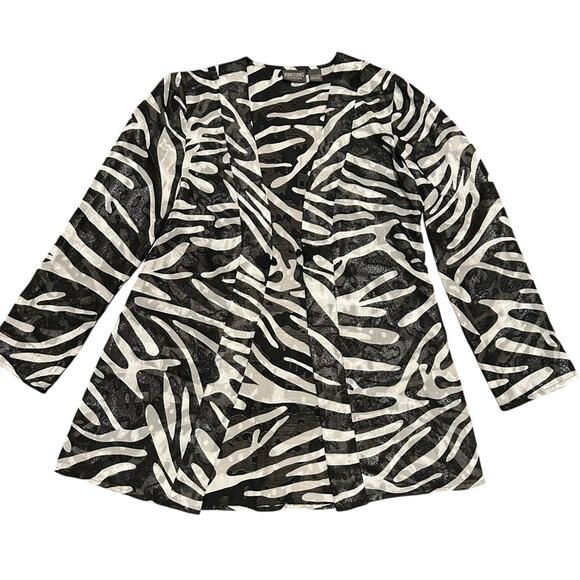 Additions by Chicos, Zebra Print Women's Jacket, Size 0 - Picture 5 of 8